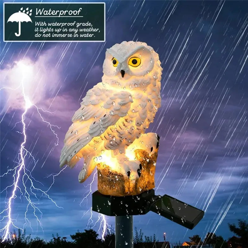 Solar Lamp Owl Animal Solar Garden Lights Solar Powered Solar Led Light Outdoor Garden Decoration Lamp Waterproof Solar Lights Leedoar