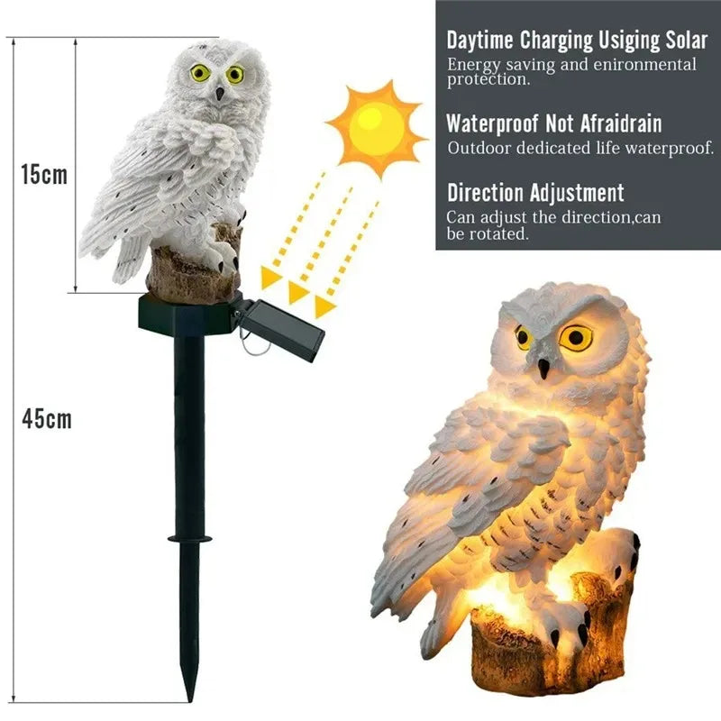 Solar Lamp Owl Animal Solar Garden Lights Solar Powered Solar Led Light Outdoor Garden Decoration Lamp Waterproof Solar Lights Leedoar