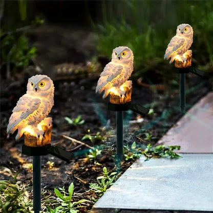 Solar Lamp Owl Animal Solar Garden Lights Solar Powered Solar Led Light Outdoor Garden Decoration Lamp Waterproof Solar Lights Leedoar