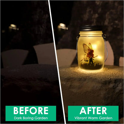 Solar Mason Jar Light Solar Lantern Fairy Lights Waterproof IP65 Hanging Standing Solar Lamp Garden Ornament For Patio Lawn Leedoar