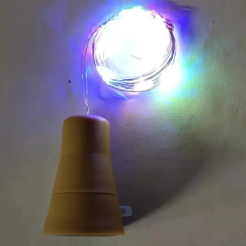 Cortiça de energia solar em forma de LED Night Fairy Fio de cobre Luzes de corda Garrafa de vinho Lâmpada de luz Casamento Decoração de festa de Natal Garrafas 