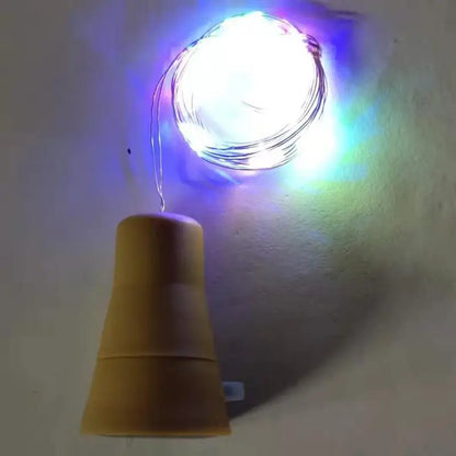 Cortiça de energia solar em forma de LED Night Fairy Fio de cobre Luzes de corda Garrafa de vinho Lâmpada de luz Casamento Decoração de festa de Natal Garrafas 