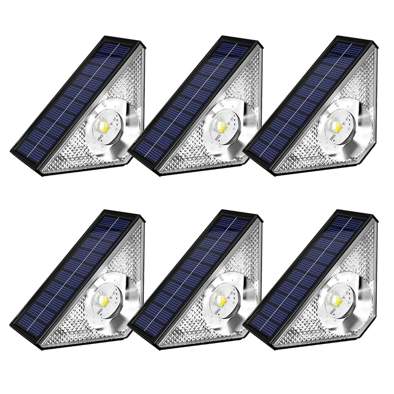 Luces de cubierta con energía solar LED RGB blanco cálido luces de paso para exteriores para jardín, patio, escaleras, patio, porche, lámpara de decoración impermeable 