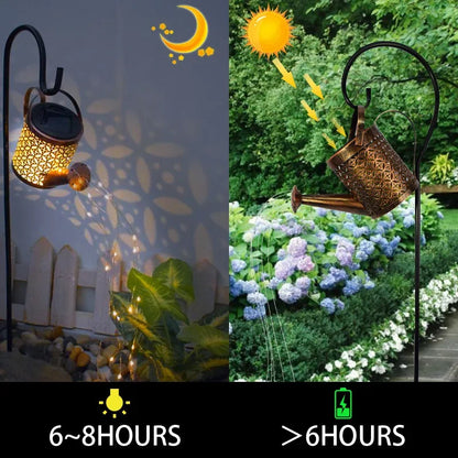 Regadera con energía solar que rocía hadas impermeables para ducha, luz LED para decoración de jardín, patio y césped al aire libre 