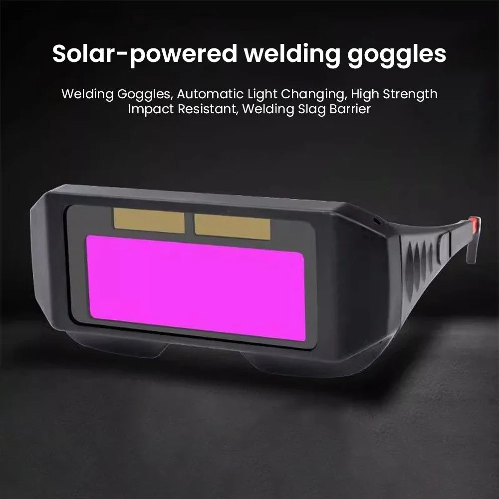 Solar Powered Welding Helmet Auto Darkening Welding Goggles LCD Welder Glasses for TIG MIG MMA Plasma Welder Glasses Leedoar