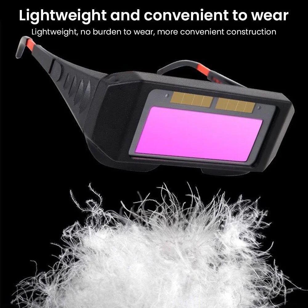 Solar Powered Welding Helmet Auto Darkening Welding Goggles LCD Welder Glasses for TIG MIG MMA Plasma Welder Glasses Leedoar