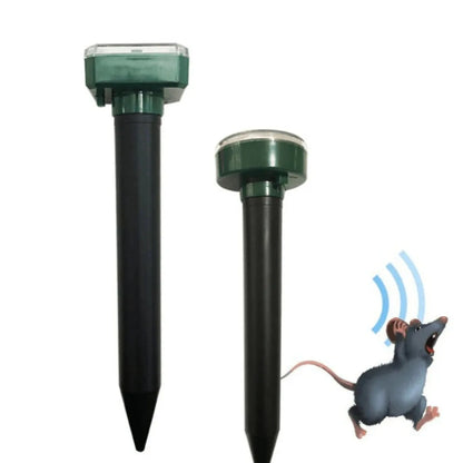 Solar Ultrasonic Rat Repellent Built-in Buzzer Outdoor Ultrasonic Garden Lawn LED Electronic Breeding Snake Repellent Leedoar