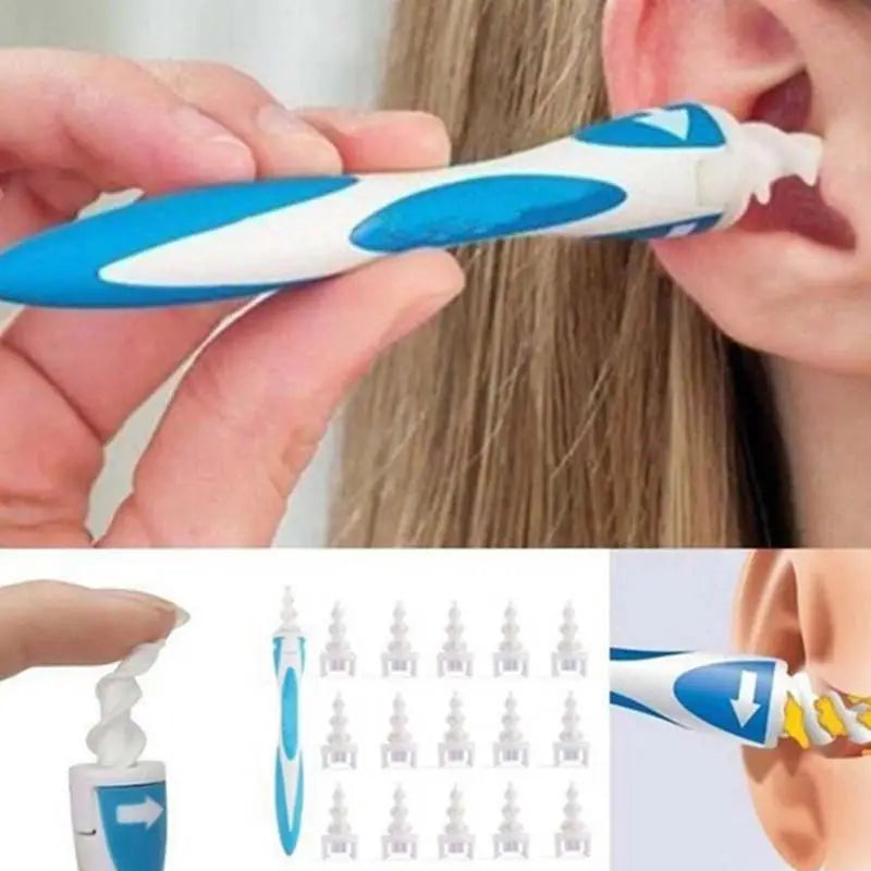 Spiral Ear Oil Remover Portable Soft Ear Oil Remover For Adults And Children Ear Wax Cleaning Tool 16 Head Ear Wax Cleaning Tool Leedoar