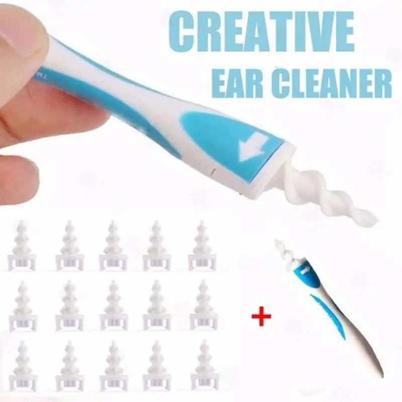 Spiral Ear Oil Remover Portable Soft Ear Oil Remover For Adults And Children Ear Wax Cleaning Tool 16 Head Ear Wax Cleaning Tool Leedoar