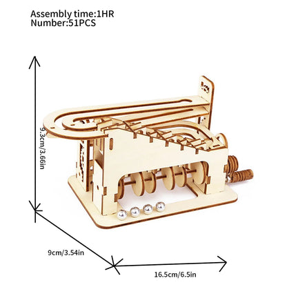 Spiral Marble Run 3D Wooden Puzzles for Adults and Teens DIY Model Building Kits with Mechanical Puzzles  Leedoar