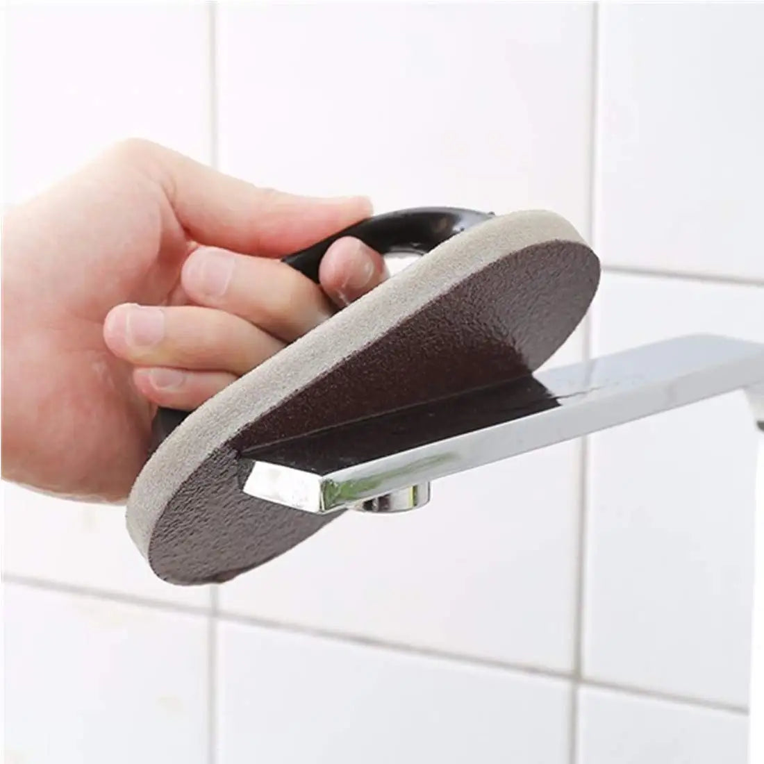 Sponge Brush Eraser Cleaner Rust Cleaning Tool Kitchen Tool Sink Pot Bowl Scrubber Handle Grip (Black) Leedoar