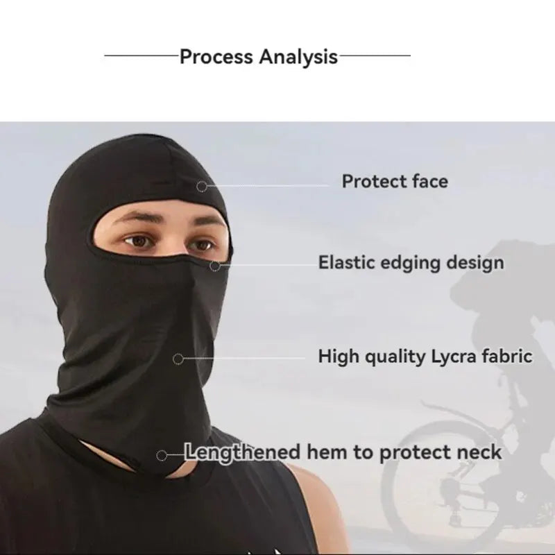 Sports Ice Silk Sunscreen Mask Windproof Dustproof Masked Hood Riding Headcovers Sports Bandana Breathable Riding Masks Leedoar