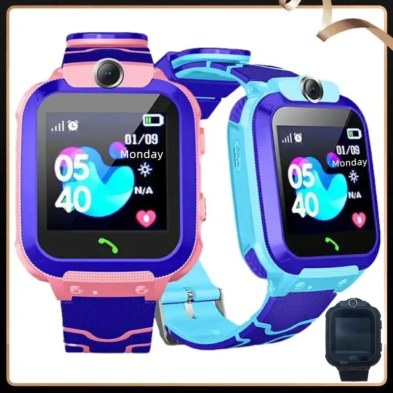 Sports Smart Watch For Kids Watches Phone Calls Children Digital Electronic Camera Game Voice Chat SOS Location Q12B 2G SIM Card Leedoar