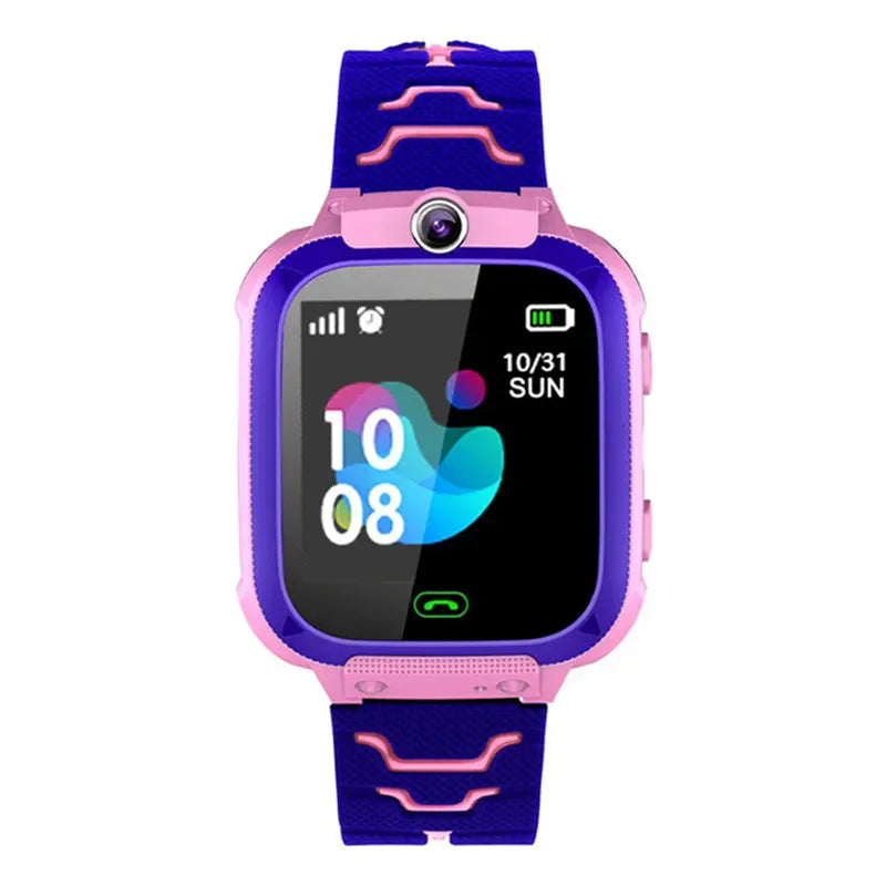 Sports Smart Watch For Kids Watches Phone Calls Children Digital Electronic Camera Game Voice Chat SOS Location Q12B 2G SIM Card Leedoar