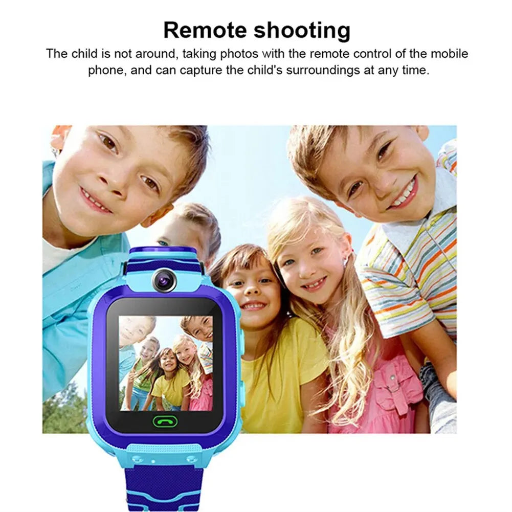 Sports Smart Watch For Kids Watches Phone Calls Children Digital Electronic Camera Game Voice Chat SOS Location Q12B 2G SIM Card Leedoar