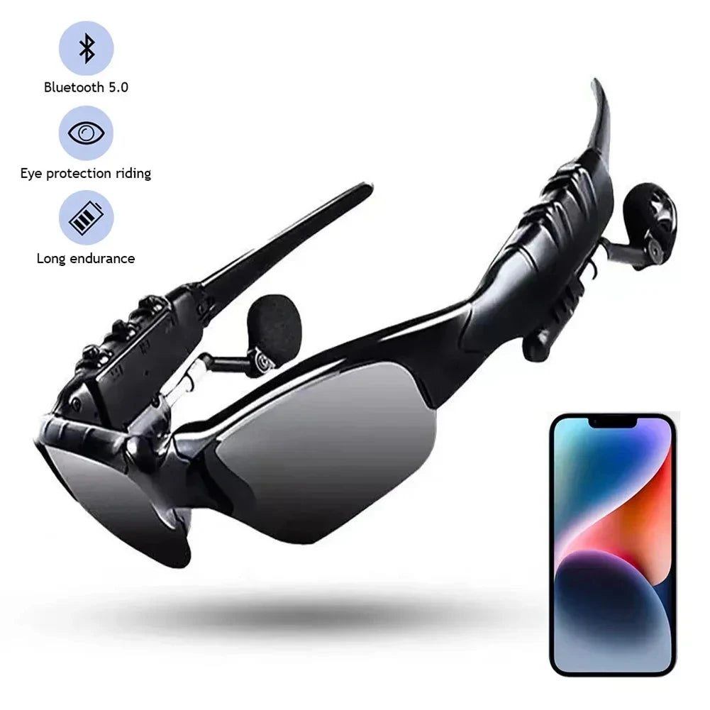 Sports Stereo Wireless Bluetooth Cycling Sunglasses 5.0 Headset Telephone Polarized Driving Sunglasses/mp3 Riding Eyes Glasses Leedoar