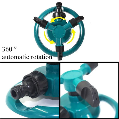 Sprinkler Nozzle 360 Degree Automatic Rotating Water Spray Garden Lawn Automatic Sprinkler Garden Watering Irrigation Supplies Leedoar