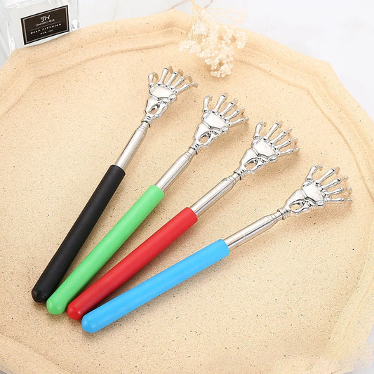 Stainless Steel Back Scratcher Telescopic Scratching Massager Extendable Itch Old Man Happy Health Products Hackle Handicrafts Leedoar