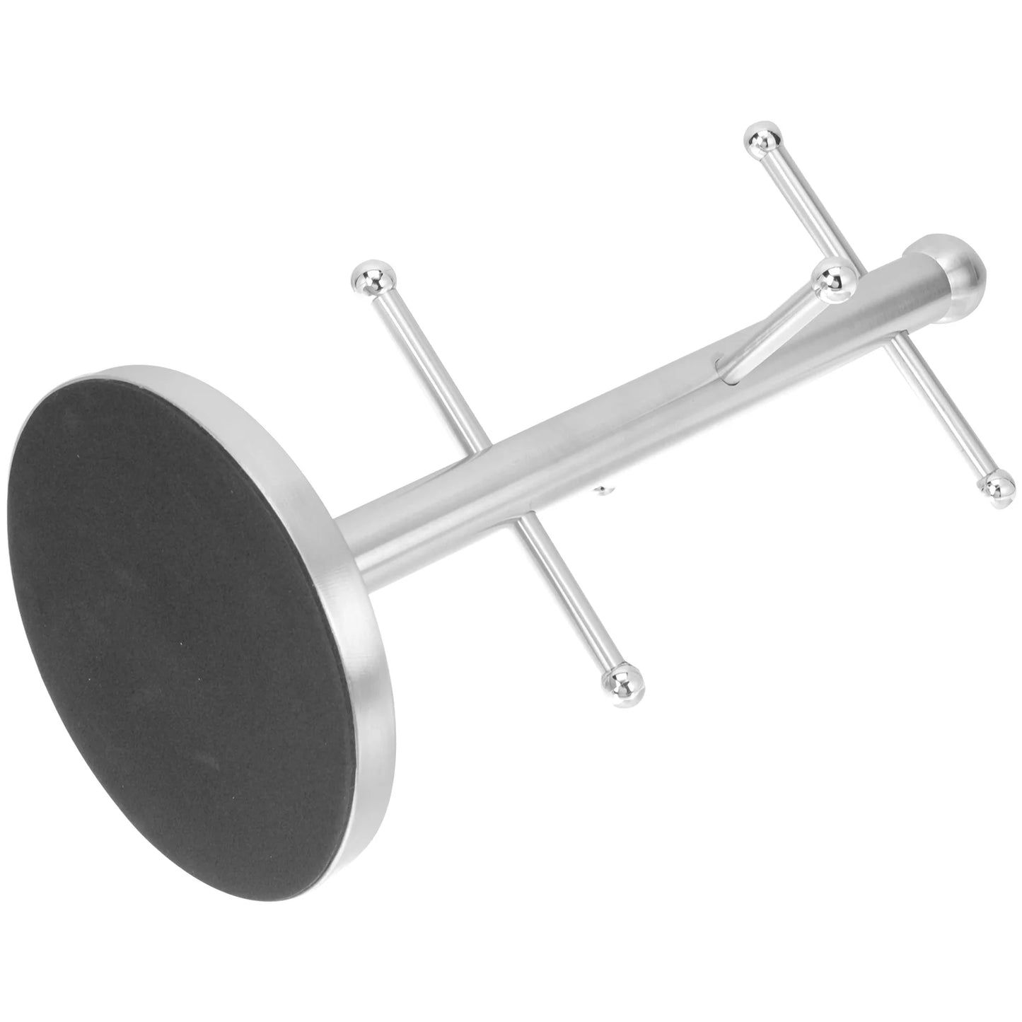 Stainless Steel Cup Holder Coffee Accessories Stand Countertop Mug Tree Round Rack Mugs Tea Storage Kitchen Organizer for