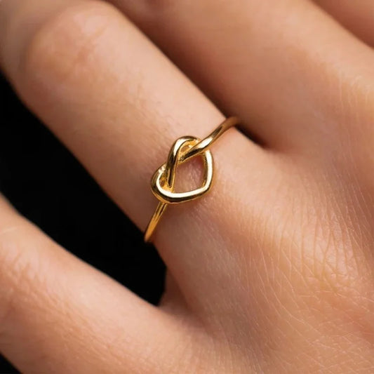 Anillos de acero inoxidable para mujer, color dorado, anillo de corazón para pareja, tendencia 2023, novedad en joyería estética de lujo para bodas, anillos para mujer 