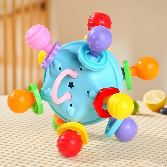 Star Grip Ball Rattle Tooth Glue Toy Can Rotate Pronunciation Leedoar