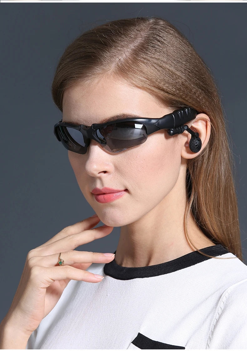 Auriculares estéreo Auriculares inalámbricos con micrófono Gafas de sol polarizadas para conducir Ciclismo Auriculares deportivos con reducción de ruido 