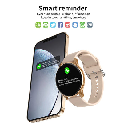 Estilo Smartwatch Cópia Full Round Smartwatch Bluetooth Chamada Relógio Inteligente Homens Mulheres Fitness Pulseiras DIY Faces IOS Android 