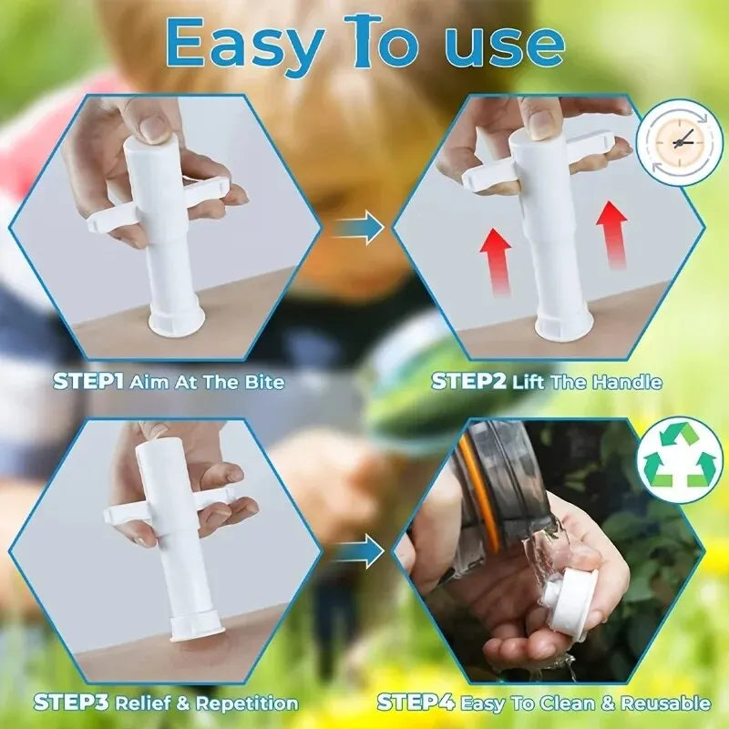 Suction Tool, Poison Remover - Bug Bites And Bee/Wasp Stings, Natural Insect Bite Relief, Chemical Free Single Leedoar