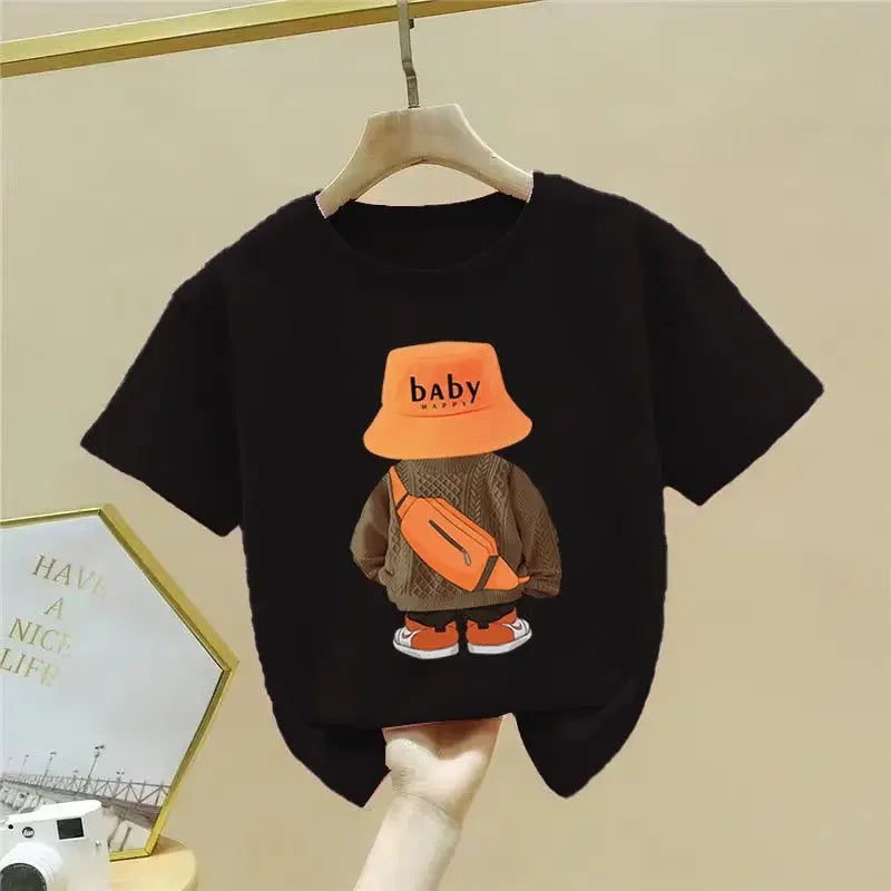 Summer Baby Girls Clothes Set Children Boy Cartoon Bear Tshirts and Shorts 2 Pieces Suit Kid Casual Top Bottom Outfit Tracksuit