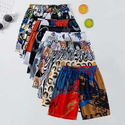 Summer CHILDREN'S Thin Beach Pants Boys and Girls Casual Joker Shorts Thin Home Pants Five Pants. Leedoar