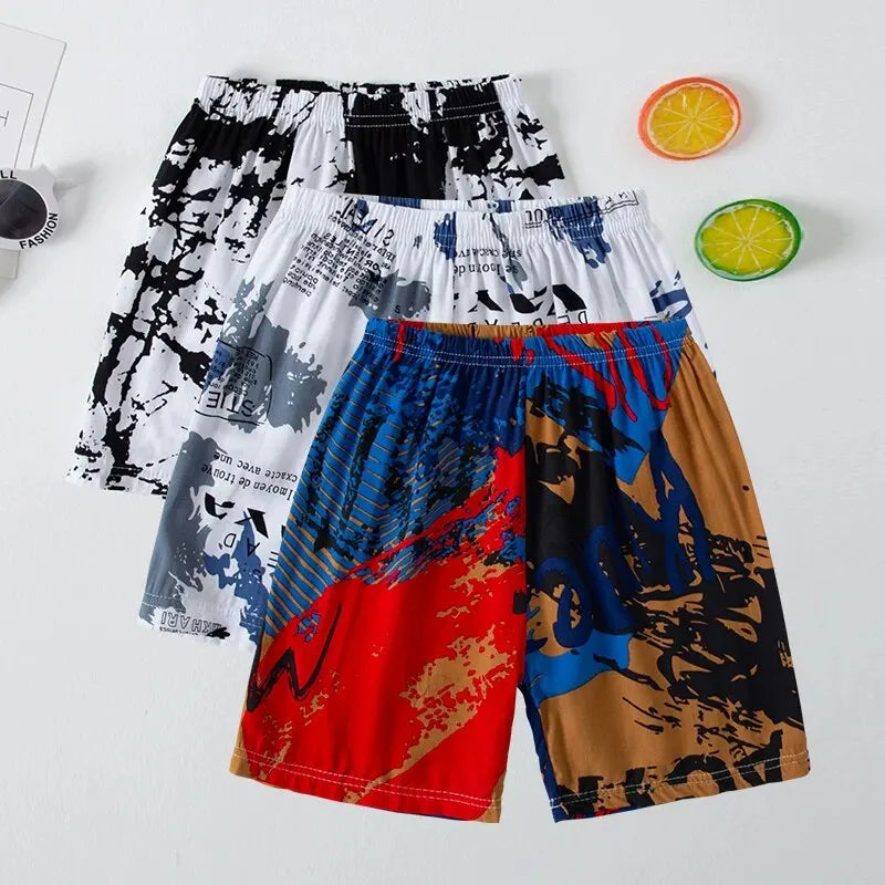 Summer CHILDREN'S Thin Beach Pants Boys and Girls Casual Joker Shorts Thin Home Pants Five Pants. Leedoar