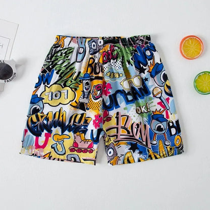 Summer CHILDREN'S Thin Beach Pants Boys and Girls Casual Joker Shorts Thin Home Pants Five Pants. Leedoar