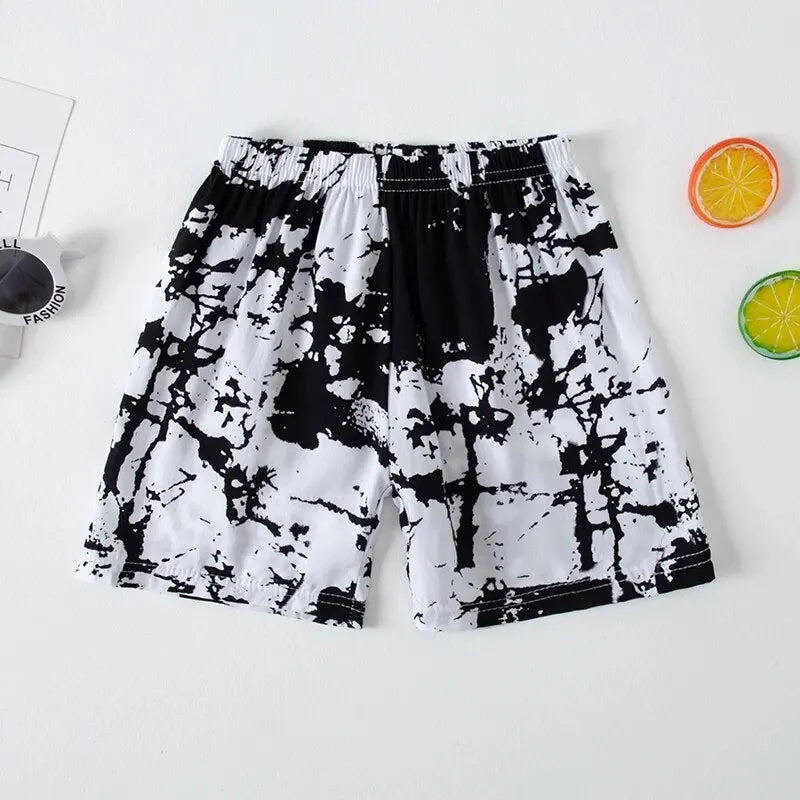 Summer CHILDREN'S Thin Beach Pants Boys and Girls Casual Joker Shorts Thin Home Pants Five Pants. Leedoar