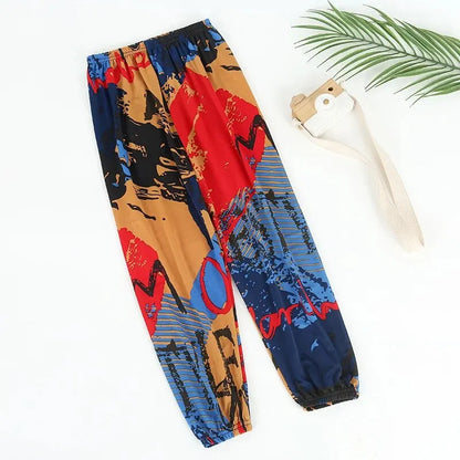 Summer Light CHILDREN'S Mosquito-proof Pants Boys and Girls Casual Joker Pants Elastic Elastic Waist Pants. Leedoar