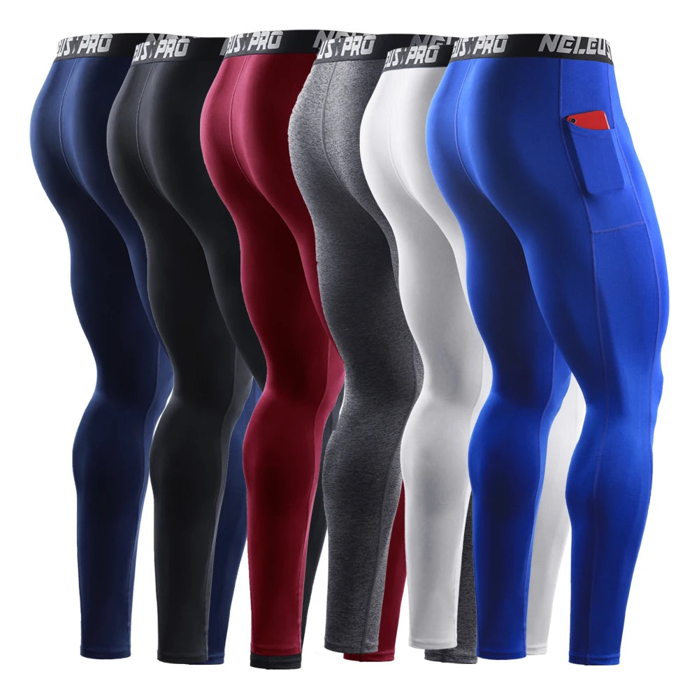 Summer Spring Autumn Men Running Tights GYM Pants Male Basketball Football Soccer Fitness Exercise Sport Long Leggings 69 Leedoar