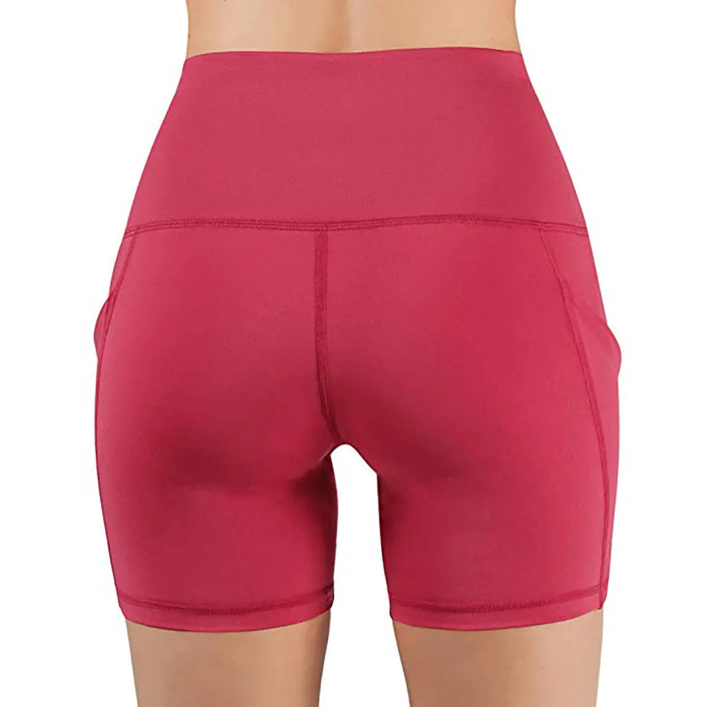 Summer classic Leggings Stretch slim Yoga shorts Running high-waisted hip lift tight shorts Leedoar