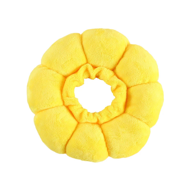 Sunflower Pet Collar Adjustable Anti-Bite Surgery Anti-Lick Wound Healing Cat Protection Collars Soft Plush Elizabethan Collar Leedoar