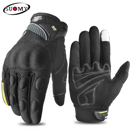 Suomy Motorcycle Gloves Summer Mesh Breathable Moto Gloves Men Women Touch Screen Motocross Gloves Touch Screen Cycling Gloves Leedoar