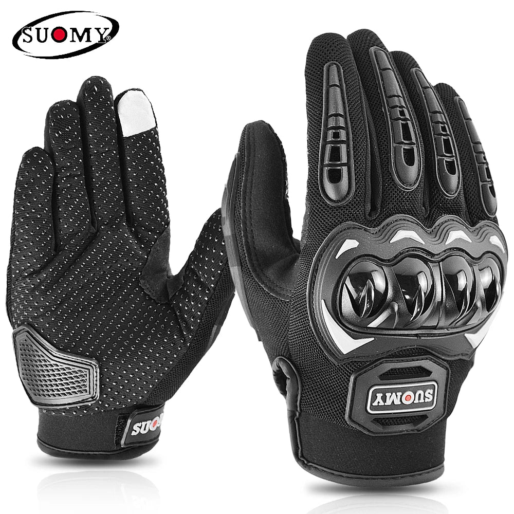 Suomy Motorcycle Gloves Summer Mesh Breathable Moto Gloves Men Women Touch Screen Motocross Gloves Touch Screen Cycling Gloves Leedoar