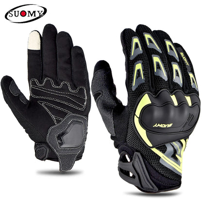 Suomy Motorcycle Gloves Summer Mesh Breathable Moto Gloves Men Women Touch Screen Motocross Gloves Touch Screen Cycling Gloves Leedoar