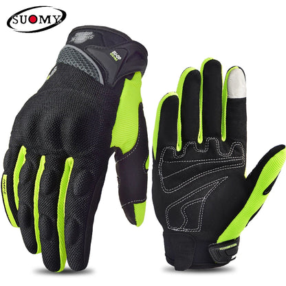 Suomy Motorcycle Gloves Summer Mesh Breathable Moto Gloves Men Women Touch Screen Motocross Gloves Touch Screen Cycling Gloves Leedoar