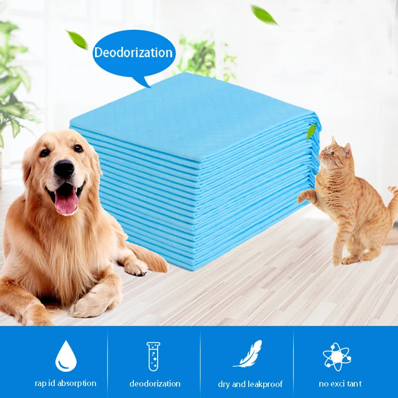 Super Absorbent Pet Diaper Dog Training Pee Pads Disposable Thickened Nappy Pads For Cats Dog Diapers Cage Mat Pet Supplies Leedoar