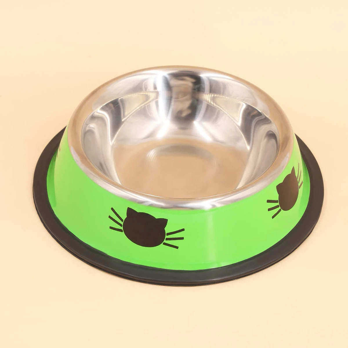 Supet Dog Cat Bowl, Dog Water Bowl with Non-Slip Rubber Base, Metal Insulated Stainless Steel Cat Bowls, Double Wall Cat Bowl Leedoar