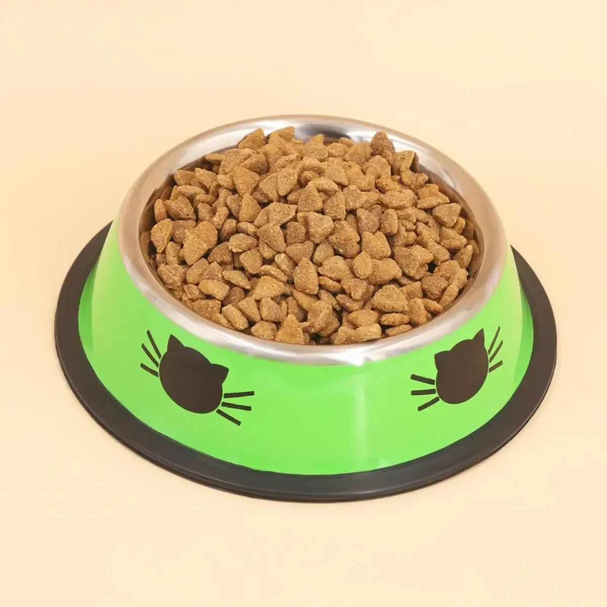 Supet Dog Cat Bowl, Dog Water Bowl with Non-Slip Rubber Base, Metal Insulated Stainless Steel Cat Bowls, Double Wall Cat Bowl Leedoar