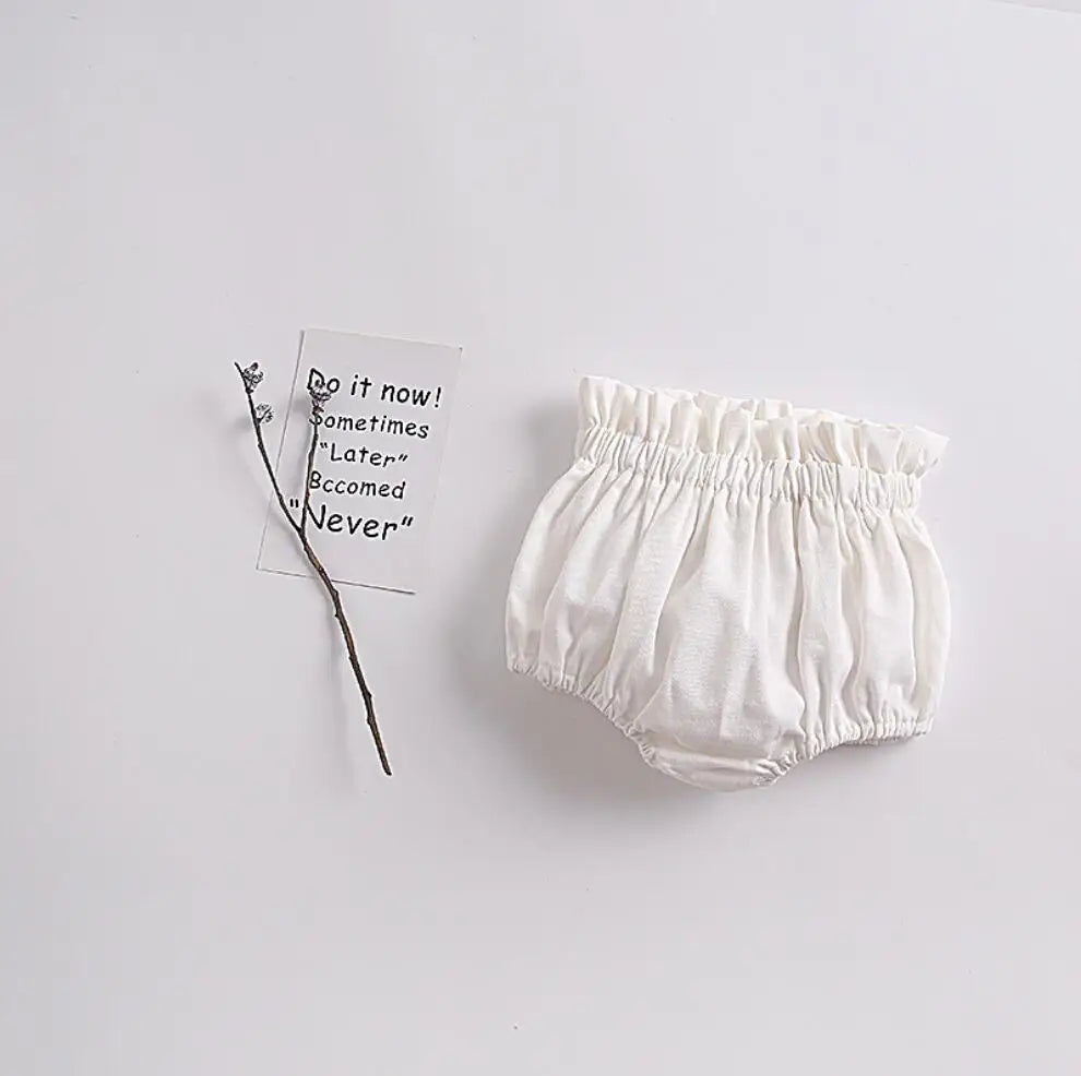 Sweet Candy Color Baby Bloomers Summer Cozy Cotton Infant Baby Shorts for Toddler Girls Clothing Children Short Pants 0-3 Years Leedoar