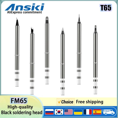 T65 FM65 Soldering Iron Tips for T65 HS-01 GD300 T85  Replacement Heater Solder Compatible with SH series  Not Applicable T12 Leedoar