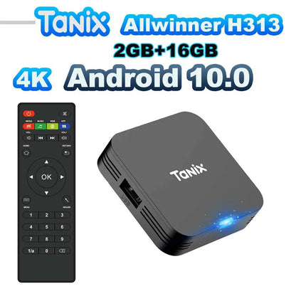 TANIX TX1 Android TV Box Allwinner H313 Quad Core 4K HDR 2.4G Wifi ROM 8GB 16GB Smart Player Leedoar