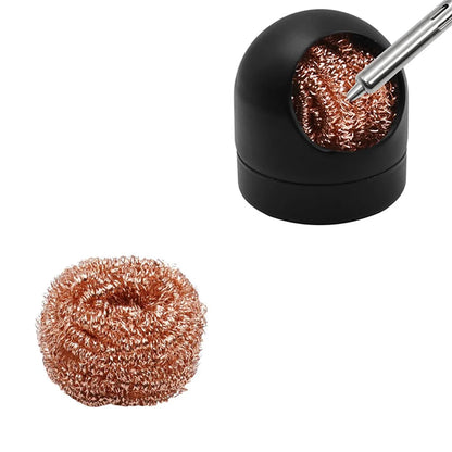 TS101 Soldering Iron Tip KIT Cleaner Desoldering Cleaning Ball Welding Mesh Filter Metal Wire Stand Steel Ball Tin Remover Tools Leedoar