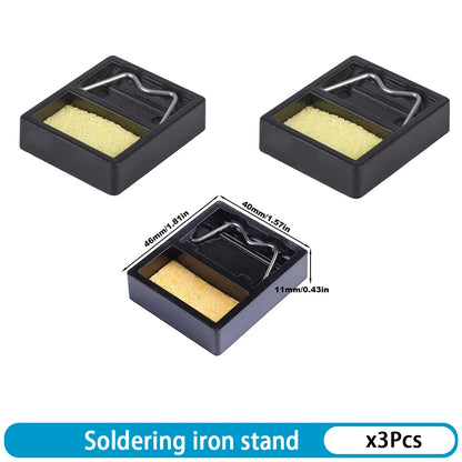 TS101 Soldering Iron Tip KIT Cleaner Desoldering Cleaning Ball Welding Mesh Filter Metal Wire Stand Steel Ball Tin Remover Tools Leedoar