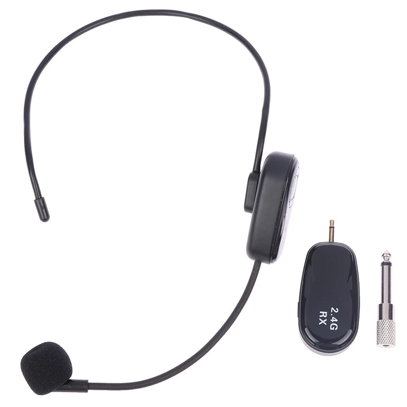 TT123 2.4G Headset Microfone Sem Fio Transmissor Universal Ensino Amplificador Áudio Gancho Microfone Microfone 